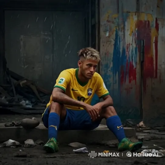 Neymar's Struggle: Desolation in a Grim Alley – AI Generated Video | Hailuo AI