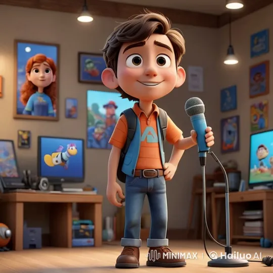 Boy Delivers Passionate Telemessage in Animated Live2D Setting – AI Generated Video | Hailuo AI