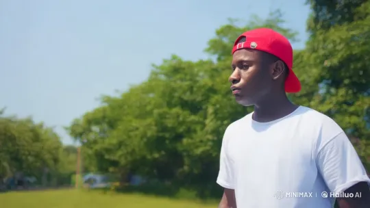 Young Man in Red Cap Performs Impressive Kung Fu in Nature – AI Generated Video | Hailuo AI
