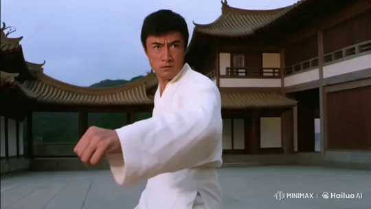 Intense Kung Fu Fighter in Traditional Setting – AI Generated Video | Hailuo AI