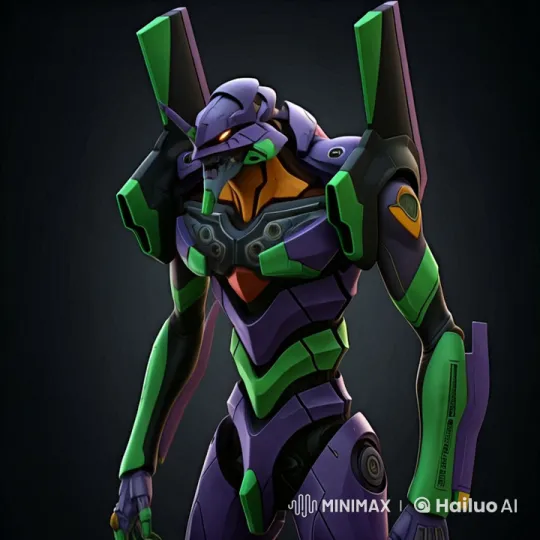 Purple and Green Mecha Showcase in Live2D with Intense Scream – AI Generated Video | Hailuo AI