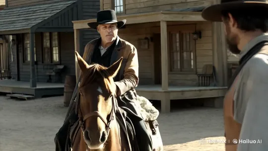 Aging Cowboy Faces Duel in Dusty Western Town – AI Generated Video | Hailuo AI