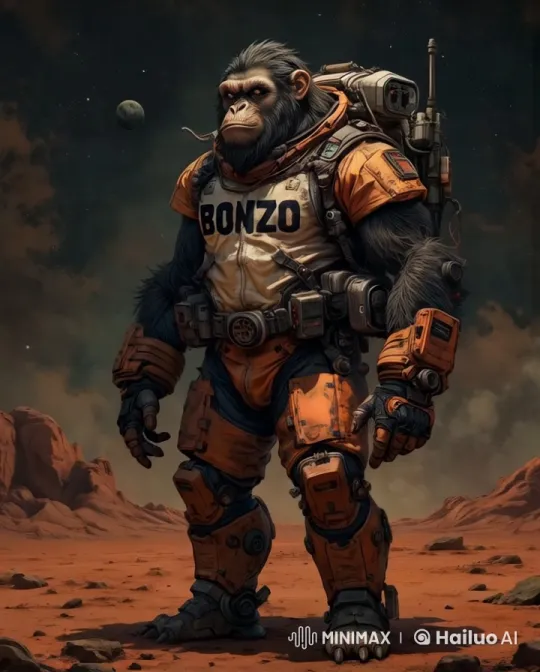 Astronaut "Bonzo" Surveys Alien Landscape – AI Generated Video | Hailuo AI