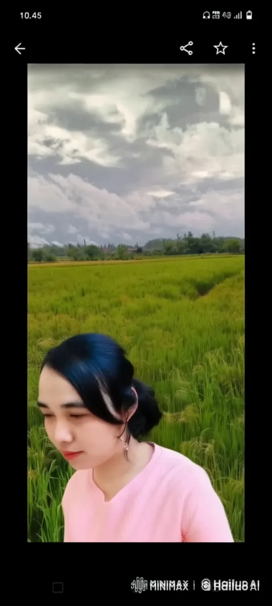 Woman Walks Through Verdant Field in Live2D Animation – AI Generated Video | Hailuo AI