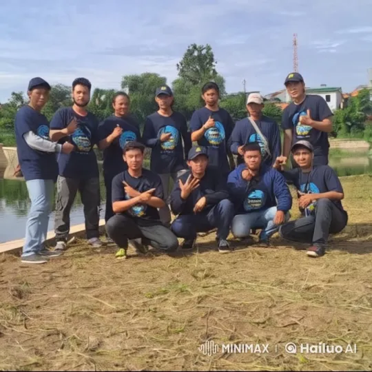 Kung Fu Practitioners Showcase Skills at Riverside – AI Generated Video | Hailuo AI