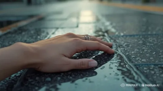 Amina Hassan's Motionless Hand on Wet Pavement – AI Generated Video | Hailuo AI