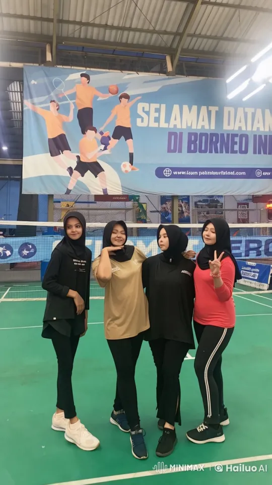 Four Women Showcase Martial Arts on a Badminton Court – AI Generated Video | Hailuo AI