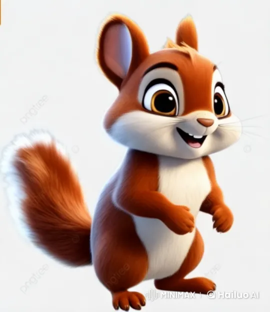Adorable Squirrel Enthusiastically Holds Nuts in Live2D Animation – AI Generated Video | Hailuo AI
