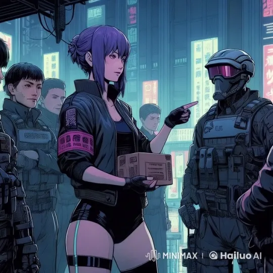 Cyberpunk Woman Thwarts Attacker with Athletic Skill – AI Generated Video | Hailuo AI