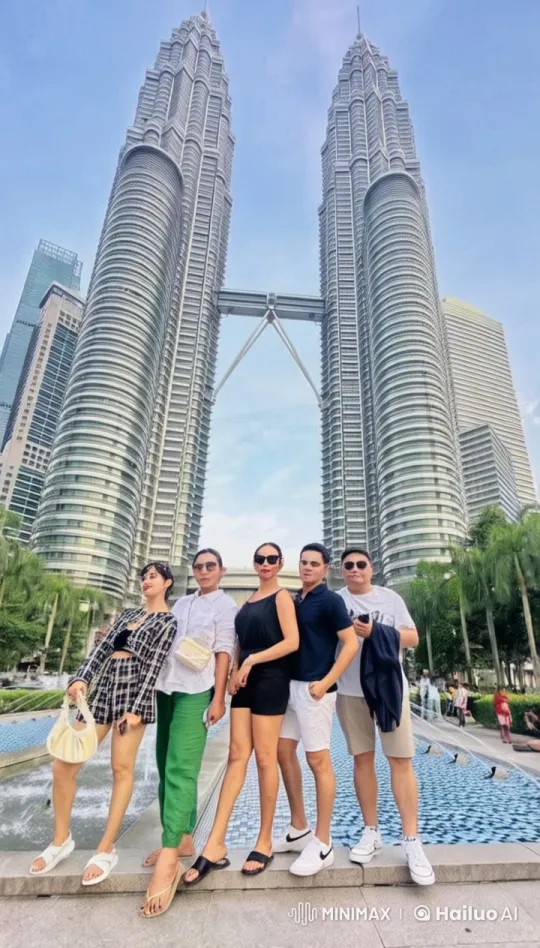 Friends Perform Energetic Kungfu in Front of Petronas Towers – AI Generated Video | Hailuo AI