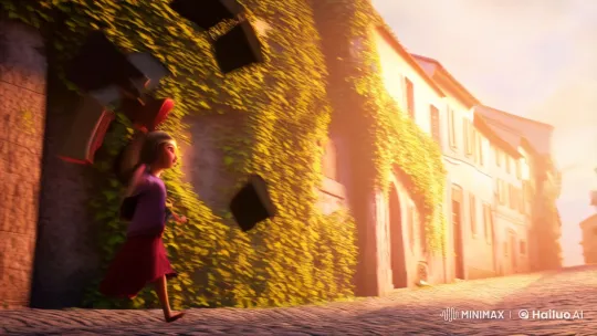 Romantic Encounter in a European Town Setting – AI Generated Video | Hailuo AI