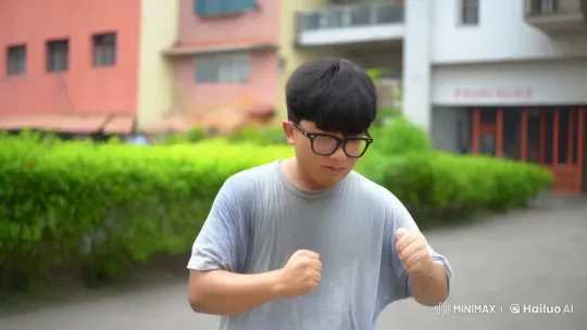 Urban Martial Artist Showcases Impressive Kung Fu Skills – AI Generated Video | Hailuo AI