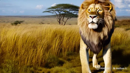Lion's Gratitude: Friendship's Power in African Savanna – AI Generated Video | Hailuo AI