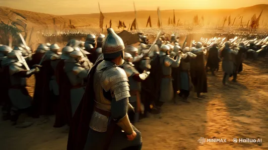 Saladin and King Baldwin's Epic Battle in Cinematic Splendor – AI Generated Video | Hailuo AI