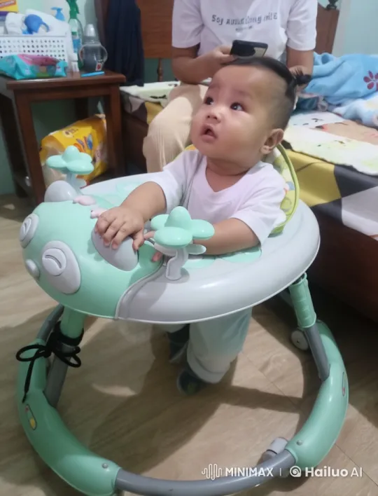 Baby in Walker Surprisingly Shows Off Kung Fu Skills – AI Generated Video | Hailuo AI