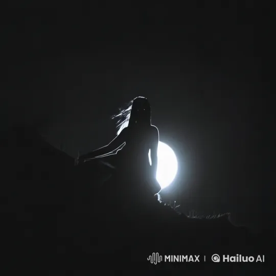 Girl Walks Under Enchanted Red Moon in Live2D Animation – AI Generated Video | Hailuo AI