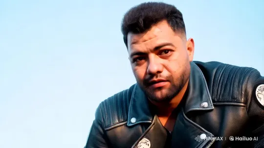 Rugged Man on CB1300 Motorcycle Ride – AI Generated Video | Hailuo AI