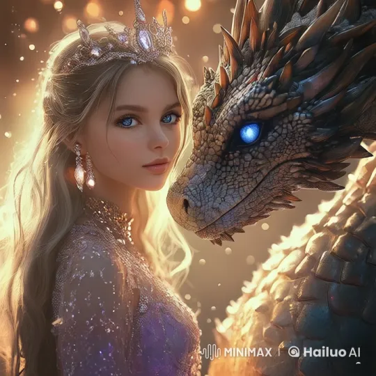 Princess and Dragon: A Glimmering Encounter – AI Generated Video | Hailuo AI