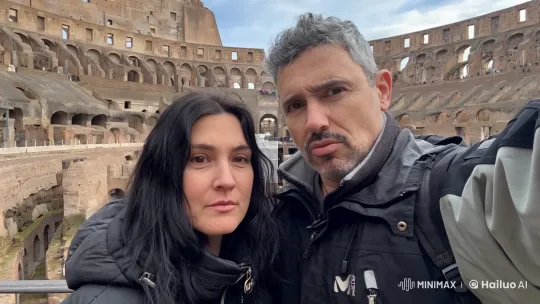 Couple Embraces Passionately in Historic Amphitheater – AI Generated Video | Hailuo AI