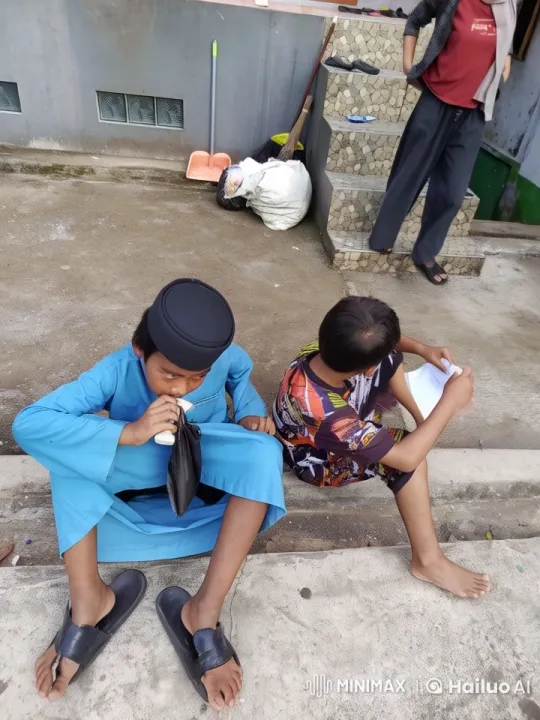 Boys Engage in Energetic Kungfu Sparring on Steps – AI Generated Video | Hailuo AI