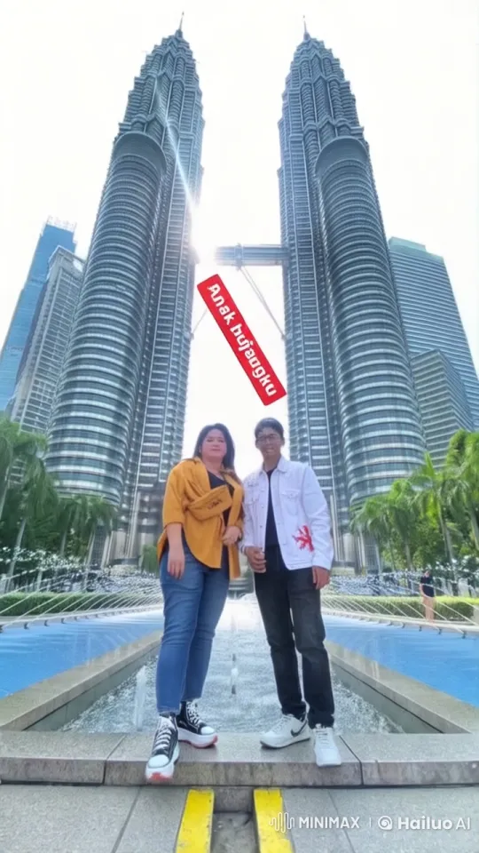 Live2D Action Sequence in Kuala Lumpur's Iconic Towers – AI Generated Video | Hailuo AI
