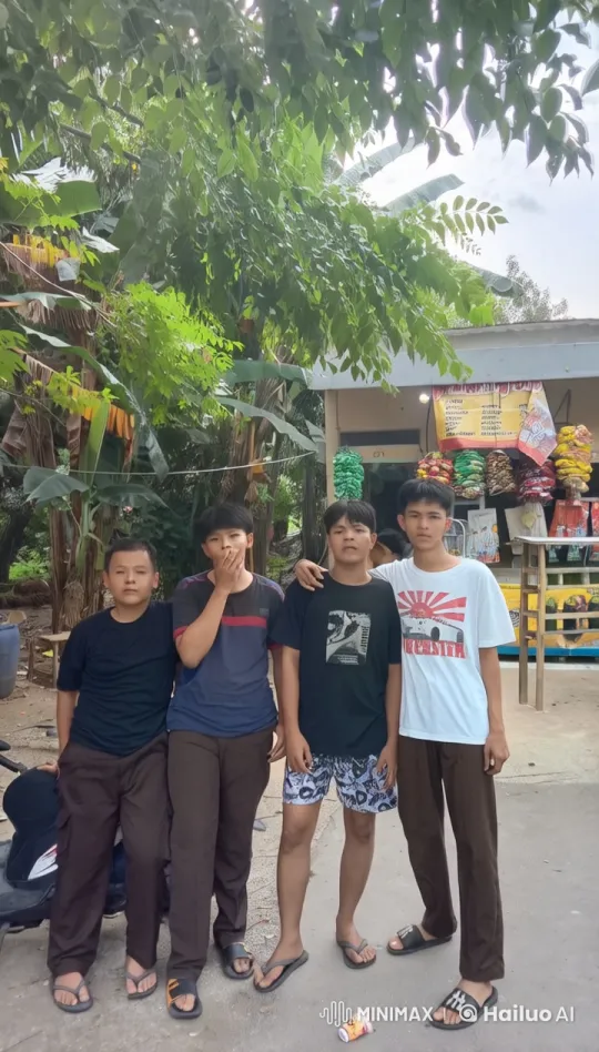 Four Young Men Display Martial Arts Skills in Vibrant Outdoor Setting – AI Generated Video | Hailuo AI