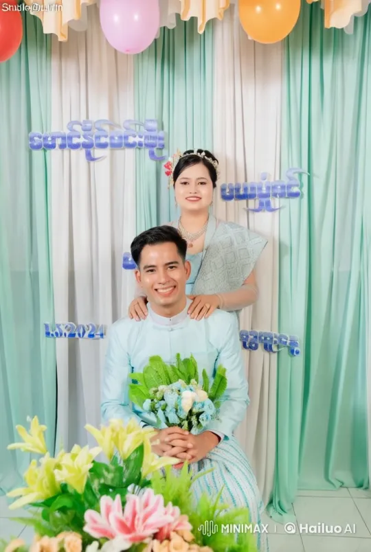 Traditional Couple Poses with Subtle Movements in Live2D Video – AI Generated Video | Hailuo AI