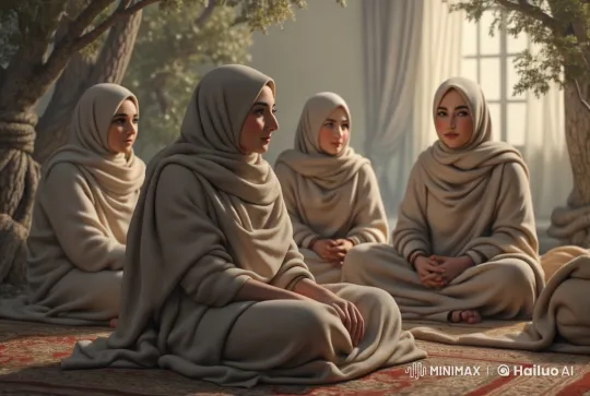 Serene Girls in Traditional Robes Amidst Peaceful Nature – AI Generated Video | Hailuo AI