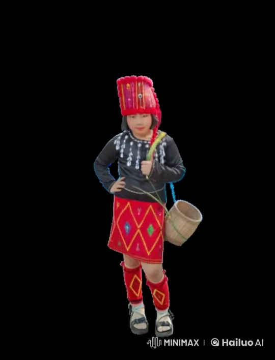 Proud Child Showcases Traditional Ethnic Attire – AI Generated Video | Hailuo AI