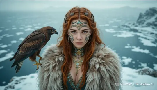 Majestic Woman in Snowy Live2D Animation – AI Generated Video | Hailuo AI