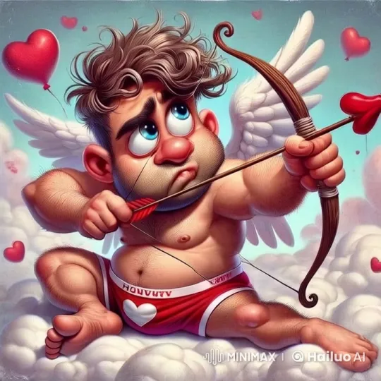 Cupid Shoots Hearts in Whimsical Live2D Animation – AI Generated Video | Hailuo AI