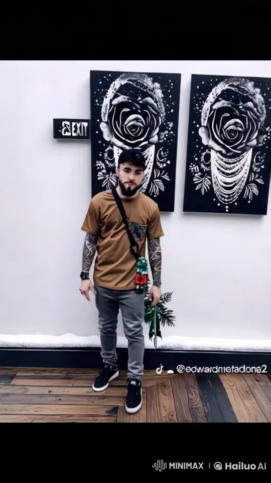 Casual Man Prepares for Kung Fu in Artistic Setting – AI Generated Video | Hailuo AI