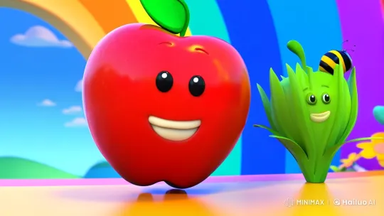 Rainbow Colors Song: Animated Characters Sing Along – AI Generated Video | Hailuo AI