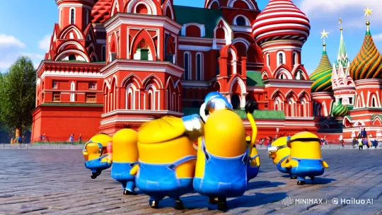 Minions Play Soccer in Red Square's Grandeur – AI Generated Video | Hailuo AI