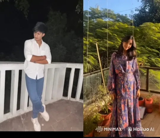 Romantic Encounter: Night Meets Day in Animated Kiss – AI Generated Video | Hailuo AI