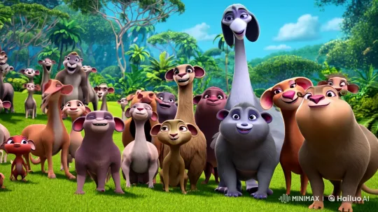 Animals Gather in Joyful Unity in a Diverse Jungle Clearing – AI Generated Video | Hailuo AI
