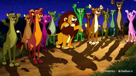 Animals Celebrate in Joyful Moonlit Dance – AI Generated Video | Hailuo AI