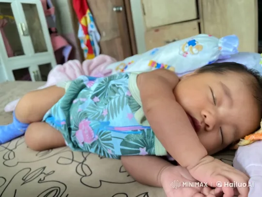 Baby Practices Playful Kung Fu in Cartoonish Bedroom – AI Generated Video | Hailuo AI