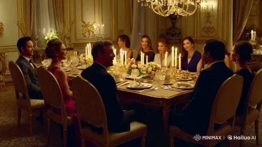 Opulent Dinner: Elegant Gathering Captured – AI Generated Video | Hailuo AI
