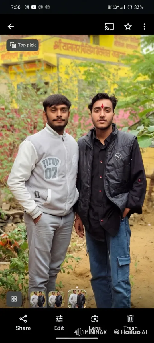 Affectionate Moment Between Two Men in Garden – AI Generated Video | Hailuo AI