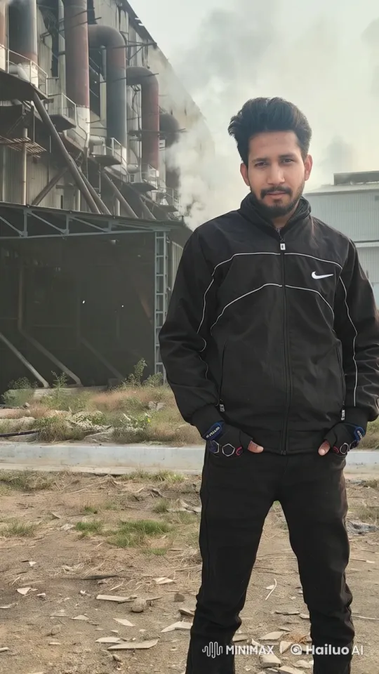 Young Man Watches Iron Man vs. Superman Above Industrial Scene – AI Generated Video | Hailuo AI
