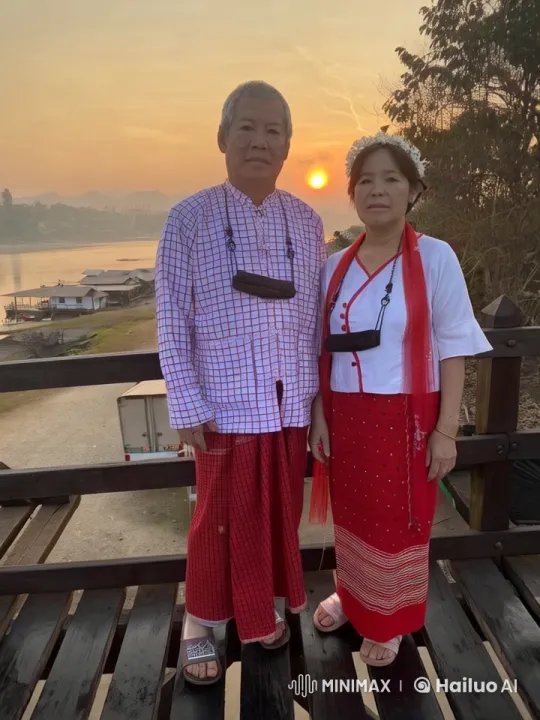Traditional Attire Couple Showcases Martial Arts in Serene Sunset Setting – AI Generated Video | Hailuo AI