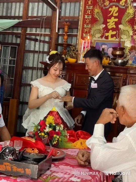 Animated Wedding Scene with Martial Arts Twist – AI Generated Video | Hailuo AI
