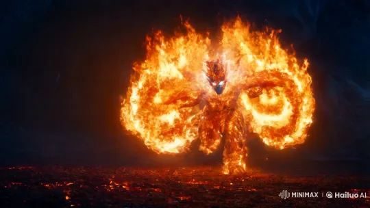 Ethereal Fire Entity: A Study in Chaos and Radiance – AI Generated Video | Hailuo AI