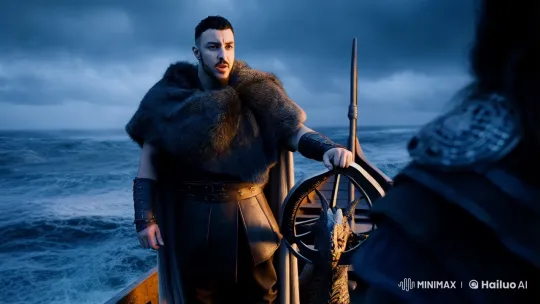 Viking Leader Conquers Storms, Discovers Mysterious Map – AI Generated Video | Hailuo AI