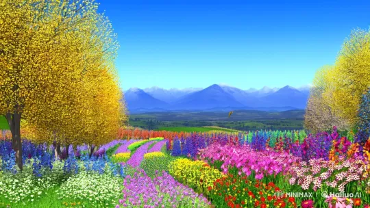 Spring Landscape with Singing Child and Lark – AI Generated Video | Hailuo AI
