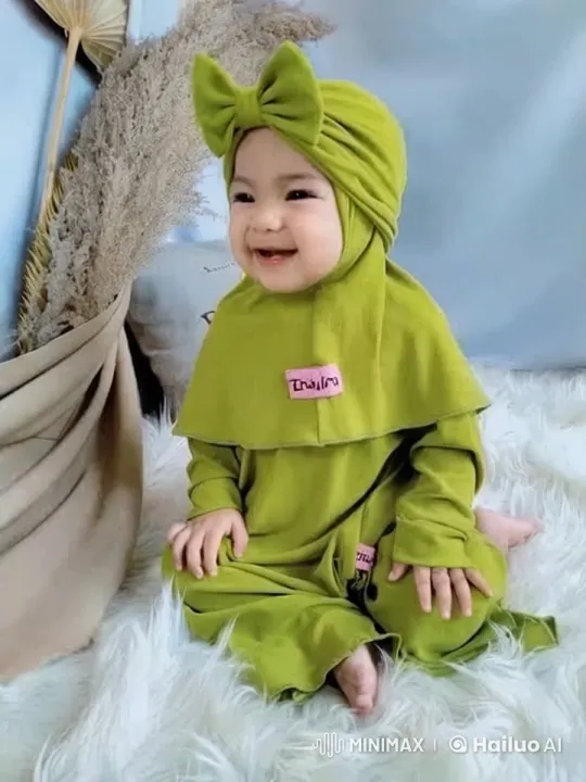 Baby Recites Quran on White Rug Amid Serene Decor – AI Generated Video | Hailuo AI