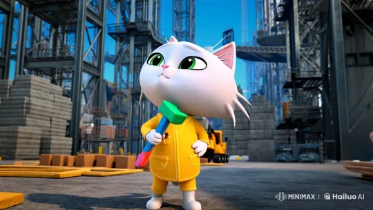 Cat Construction Worker: Whimsy Meets Industrial Grit – AI Generated Video | Hailuo AI