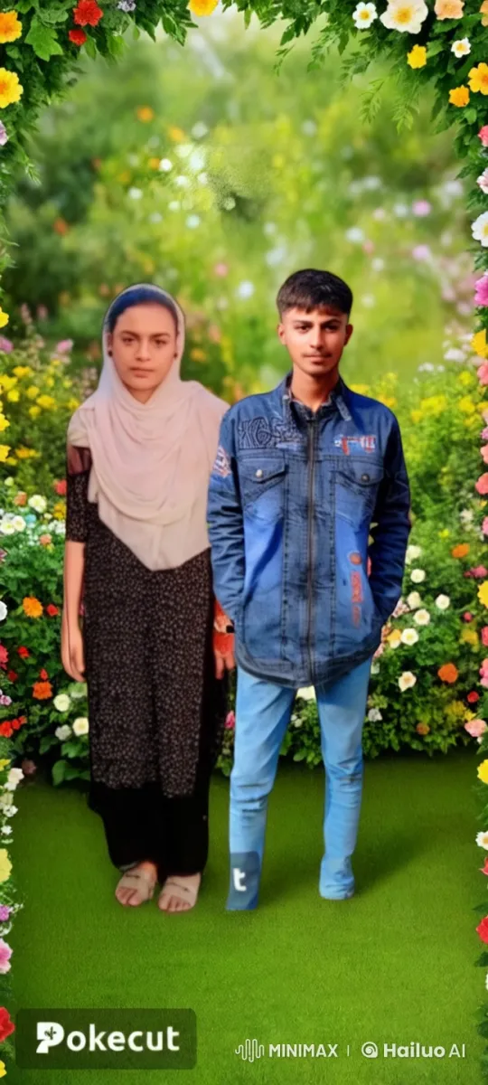 Live2D Animated Couple Sharing a Kiss in a Garden – AI Generated Video | Hailuo AI