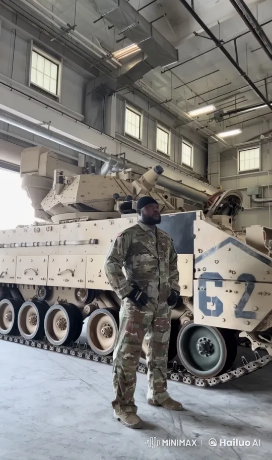 Soldier Demonstrates Impressive Kung Fu Moves in Military Garage – AI Generated Video | Hailuo AI